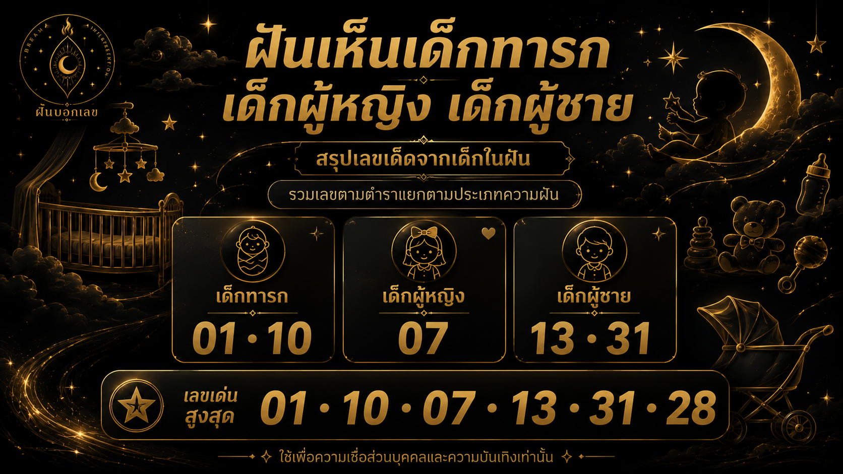 ฝันเห็นเด็ก ตีเลขอะไร
