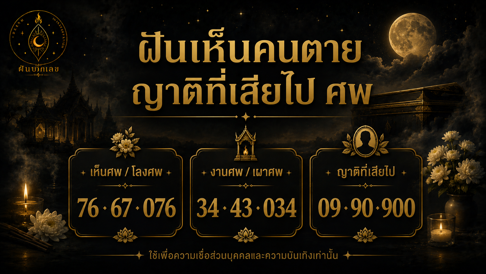 ฝันเห็นคนตาย ญาติที่เสียไป ศพ
