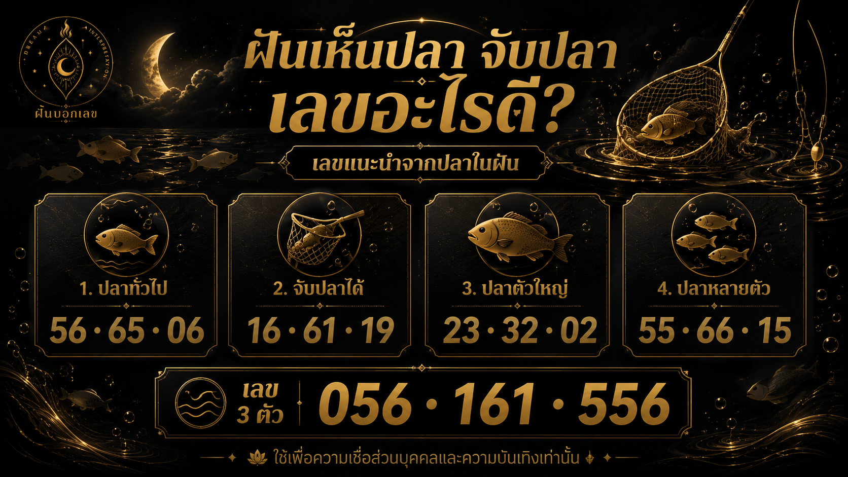 ฝันเห็นปลา ตีเลขอะไร